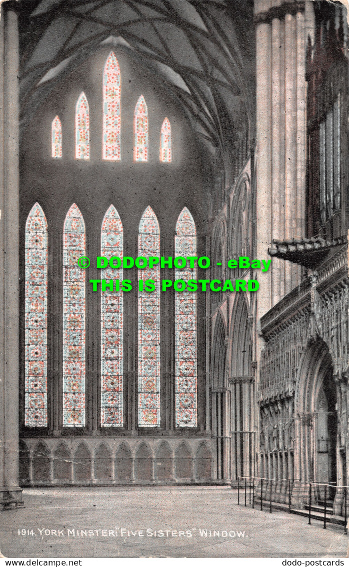 R515062 York Minster. Five Sisters Window. Photochrom. Exclusive Photo Color Ser - Monde