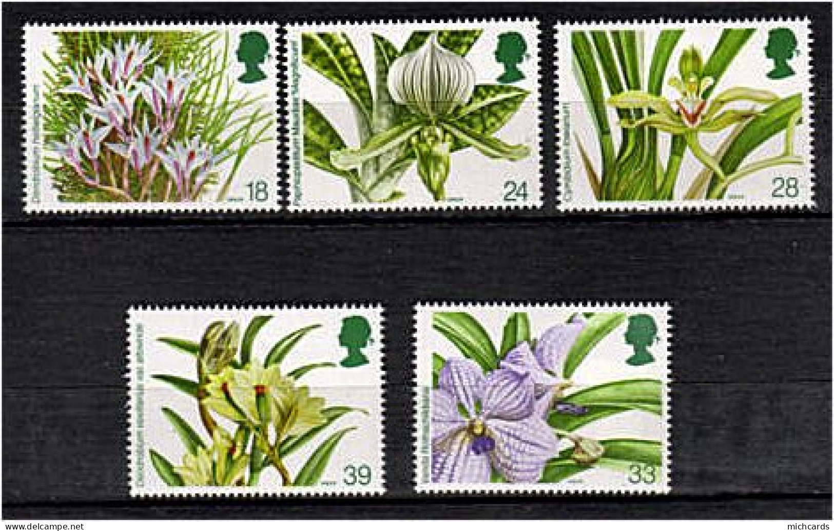191 GRANDE BRETAGNE 1993 - Yvert 1665/69 - Orchidee Fleur - Neuf ** (MNH) Sans Charniere - Ungebraucht