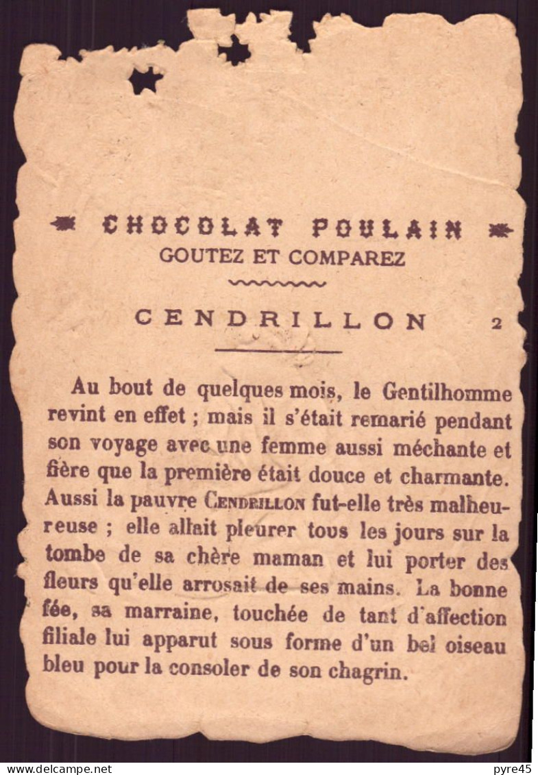 Chromo ( 13 X 9 Cm ) " Chocolat Poulain " Cendrillon, 2, Sur La Tombe De Sa Mère - Poulain