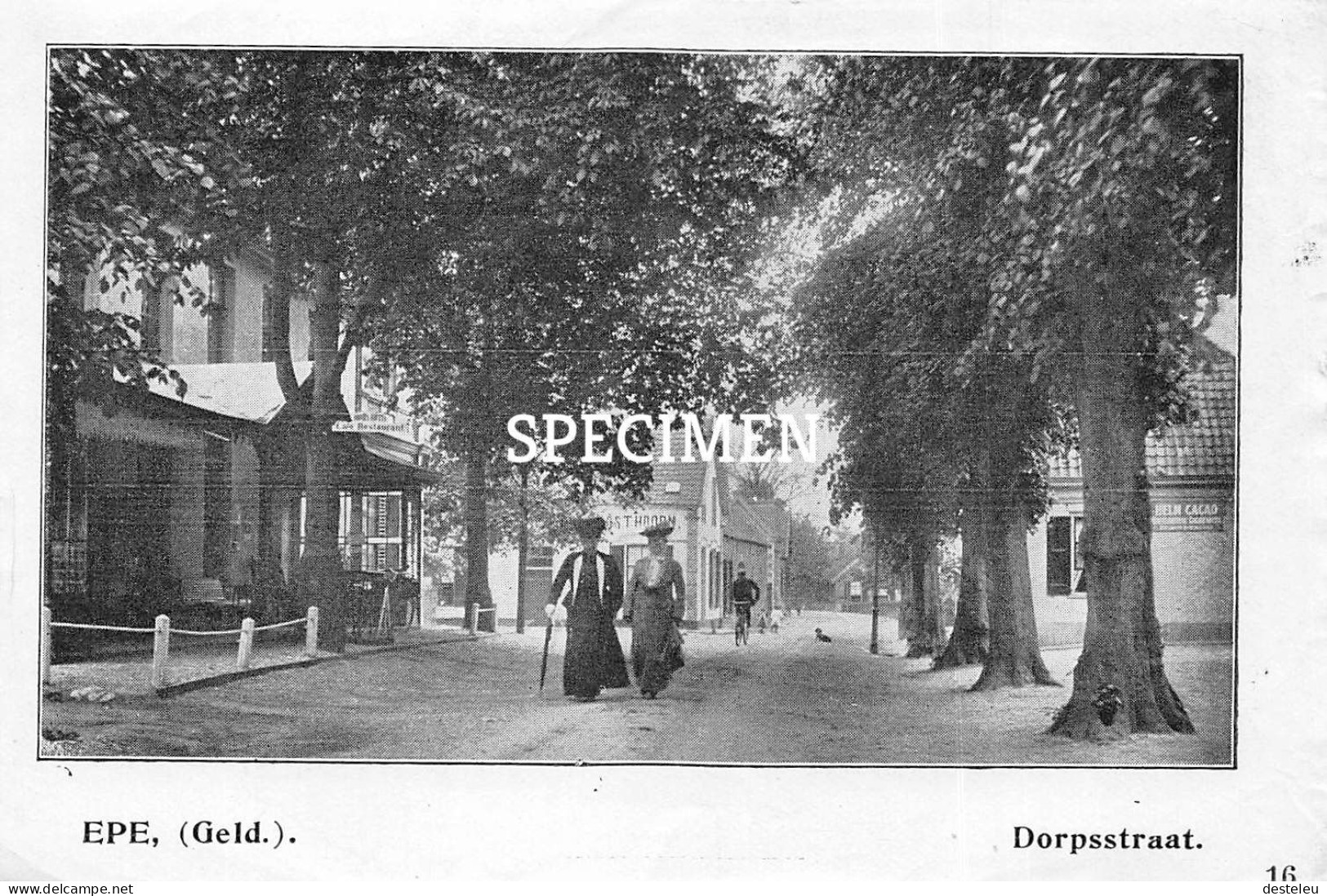 Prent - Dorpsstraat - Epe - 8.5x12.5 Cm - Epe