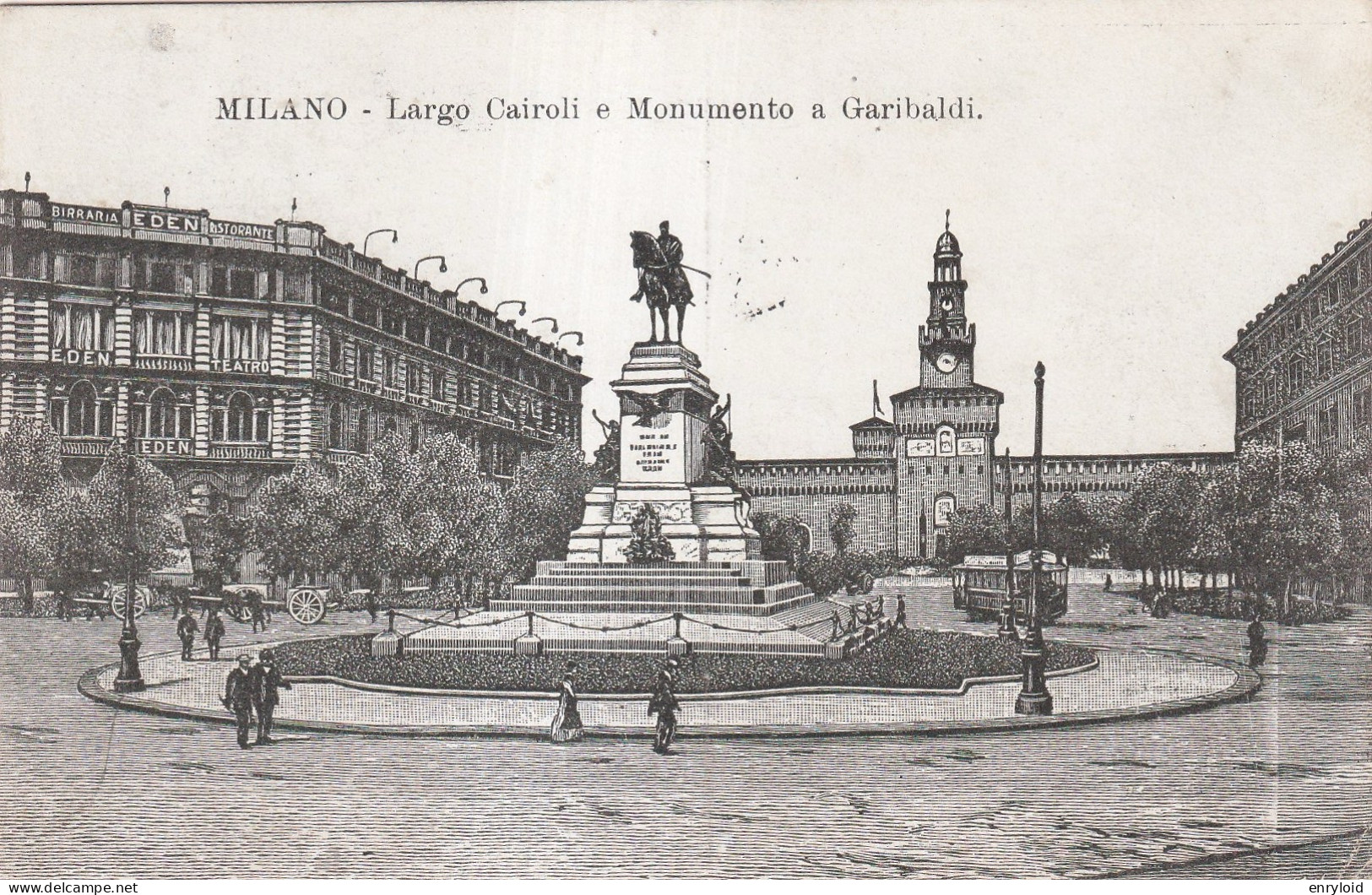 Milano Largo Cairoli Monumento Garibaldi - Milano (Mailand)