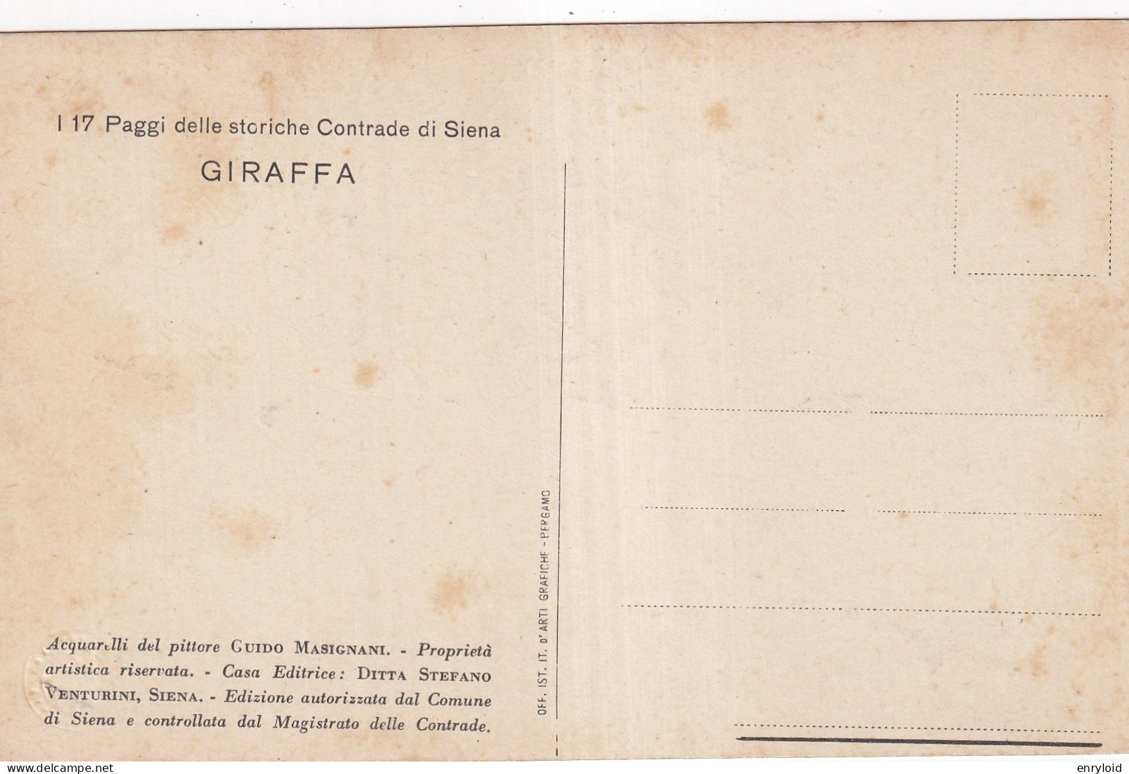 17 Paggi Delle Storiche Contrade Di Siena Giraffa - Siena