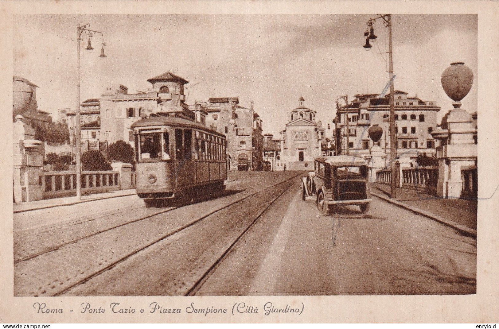 Roma Ponte Lazio E Piazza Sempione Città Giardino Tram - Otros & Sin Clasificación