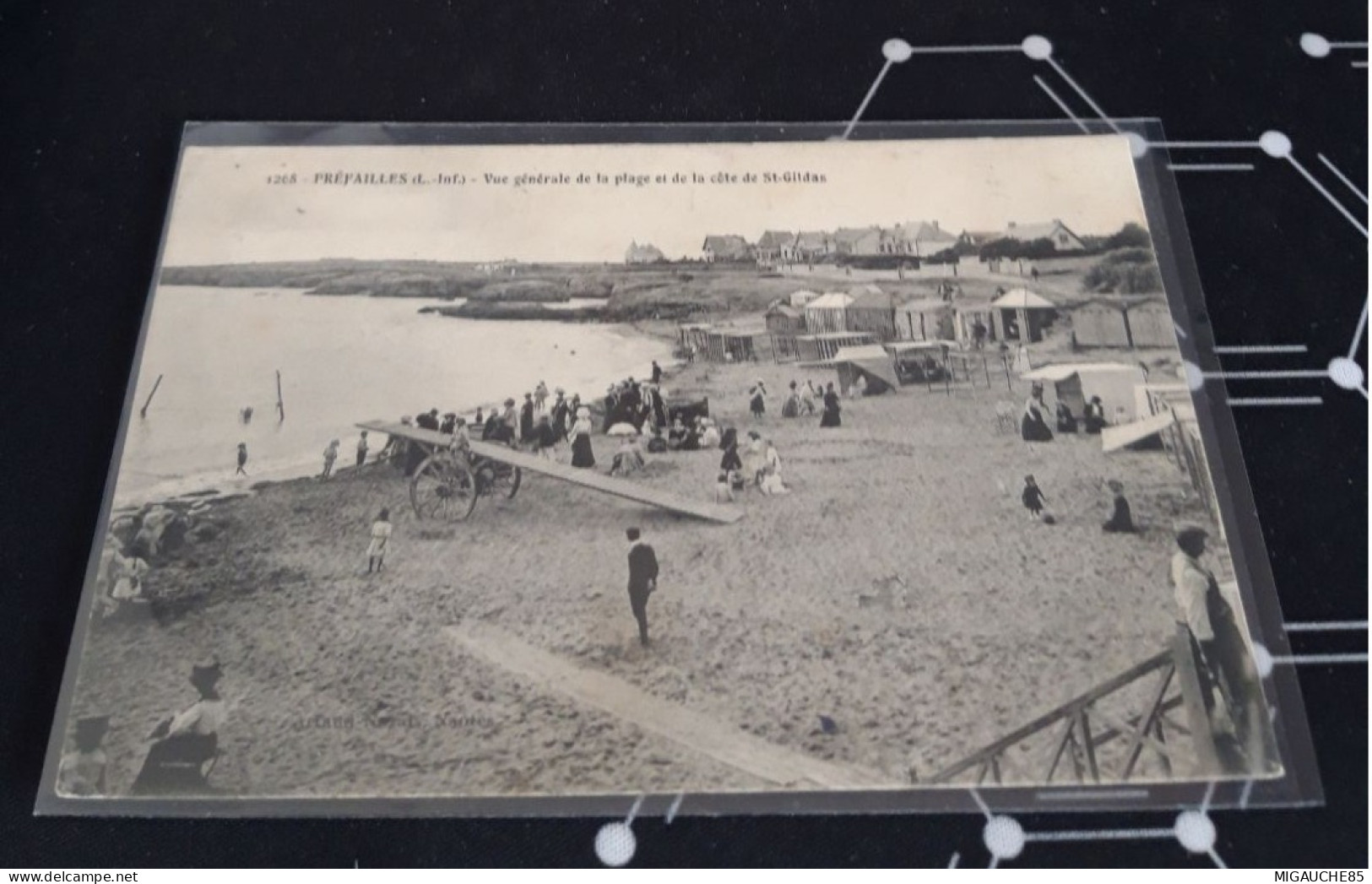 Cartes   Postale N 1268 PREFAILLES Vue Générale De La Plage Et De La Cote De St Gildas - Préfailles