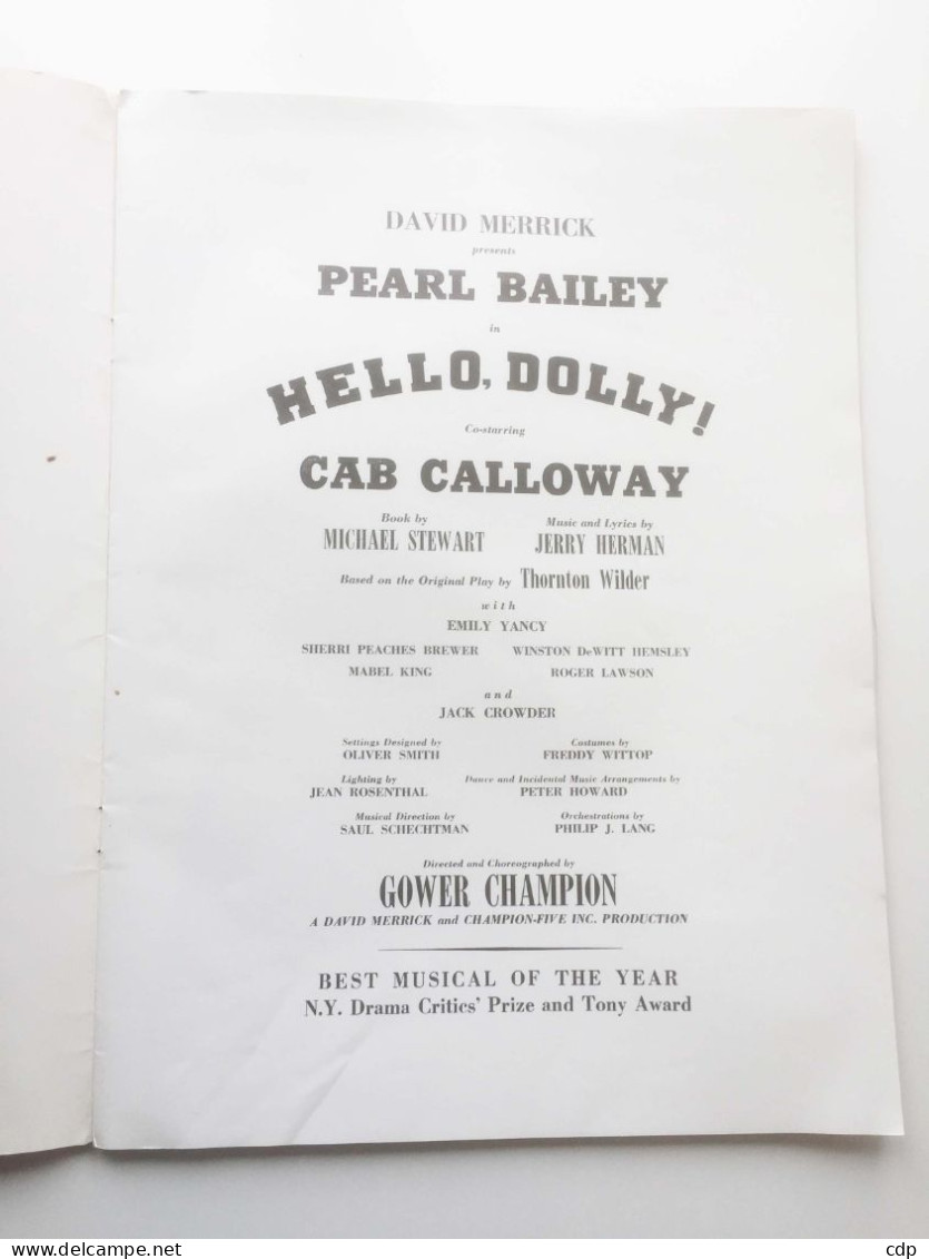 ST JAMES THEATRE  NEW YORK  Programme Hello,dolly  1968 - Programmes