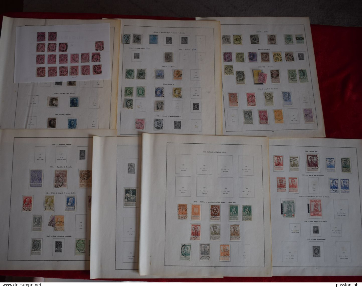 BELGIQUE EN ALBUM PRINET 1849/65  O OU NEUF TIMBRES ET BF NEUFS EN MAJORITE SANS CHARNIERE DONT ANNEES 50 1.8 K - Collections