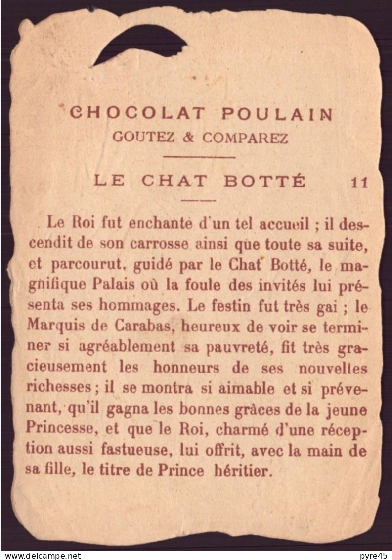 Chromo ( 12.5 X 9 Cm ) " Chocolat Poulain " Le Chat Botté, 11 - Poulain