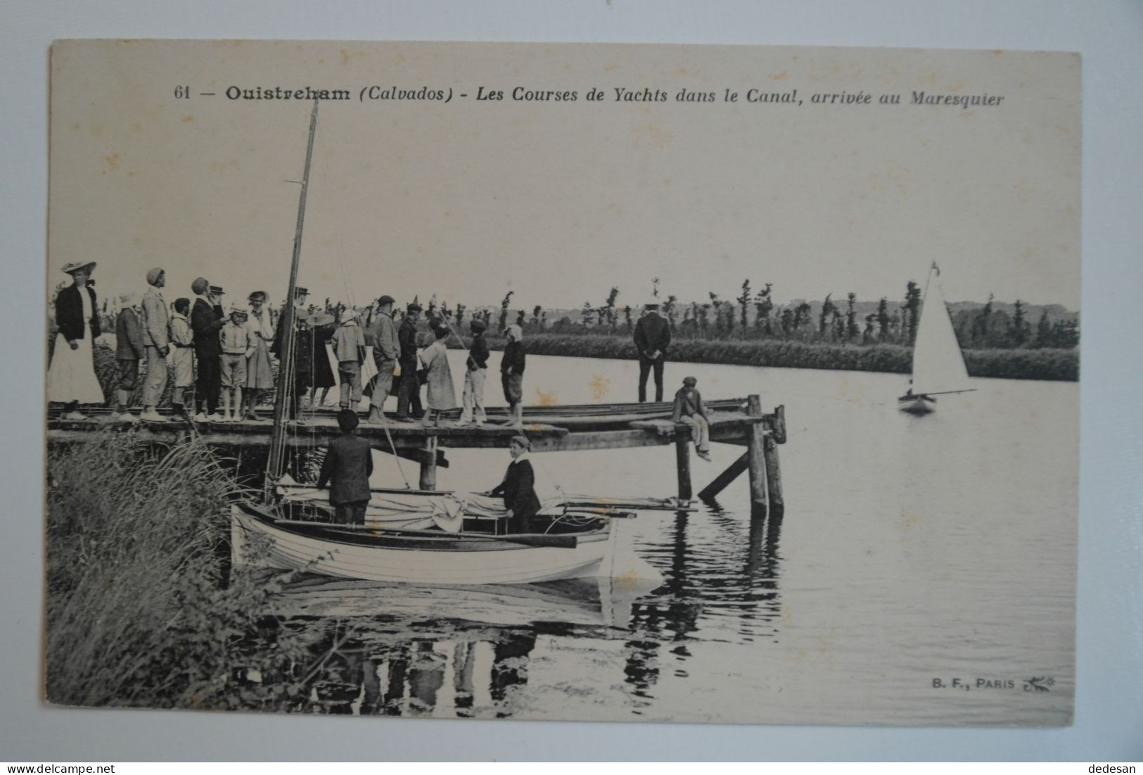 Cpa OUISTREHAM Calvados Les Courses De Yachts Dans Le Canal Arrivée Au Maresquier - BL64 - Ouistreham