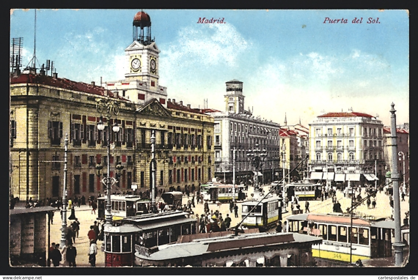 Postal Madrid, Puerta Del Sol, Strassenbahn  - Madrid