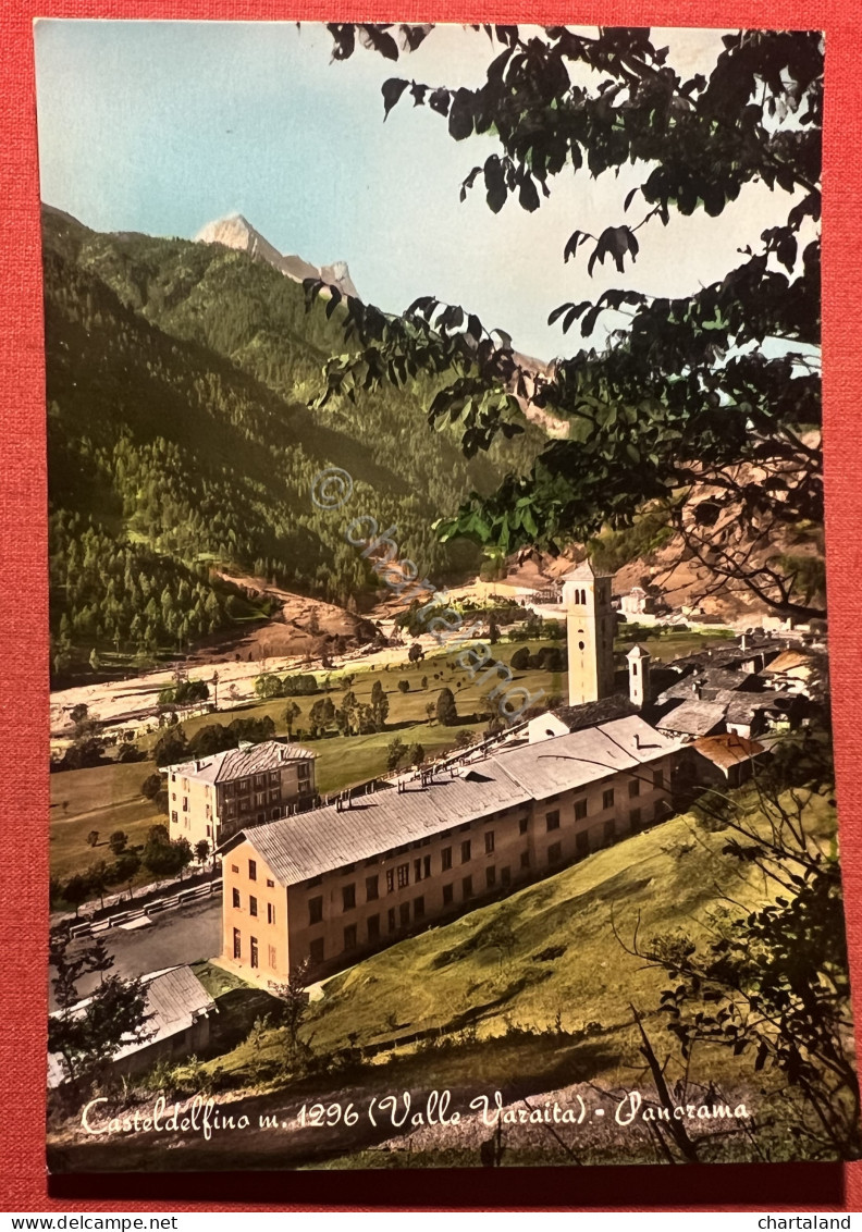 Cartolina - Casteldelfino ( Cuneo )  - Valle Varaita - Panorama - 1966 - Cuneo