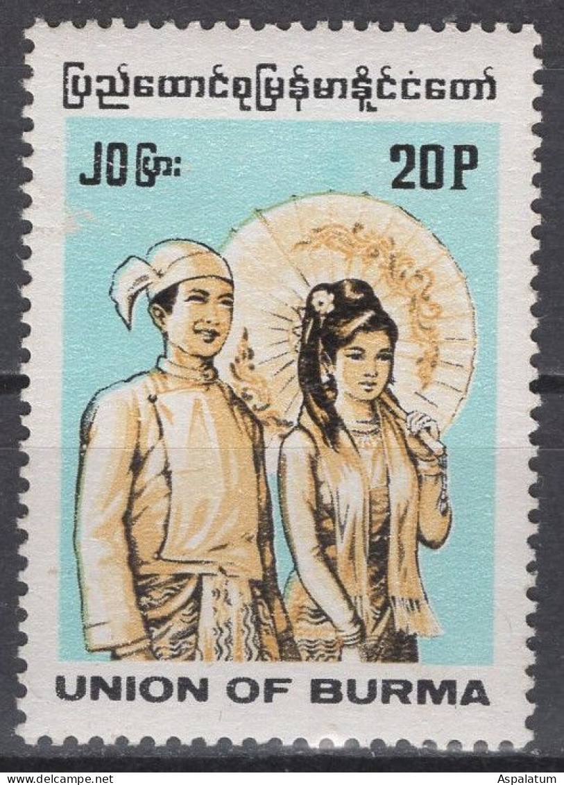 Myanmar - Definitive - 20 P - Indigenous People - Mi 325 - 1995 - Myanmar (Birmanie 1948-...)