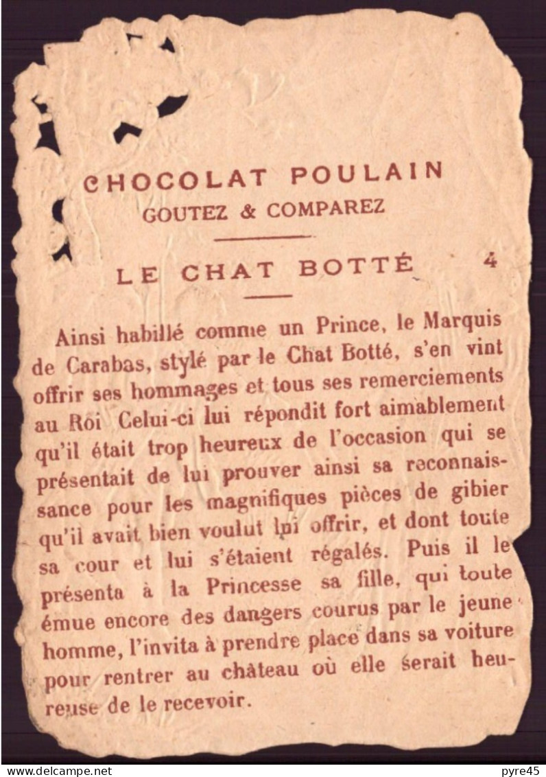 Chromo ( 12.5 X 8.5 Cm ) " Chocolat Poulain " Le Chat Botté, 4 - Poulain