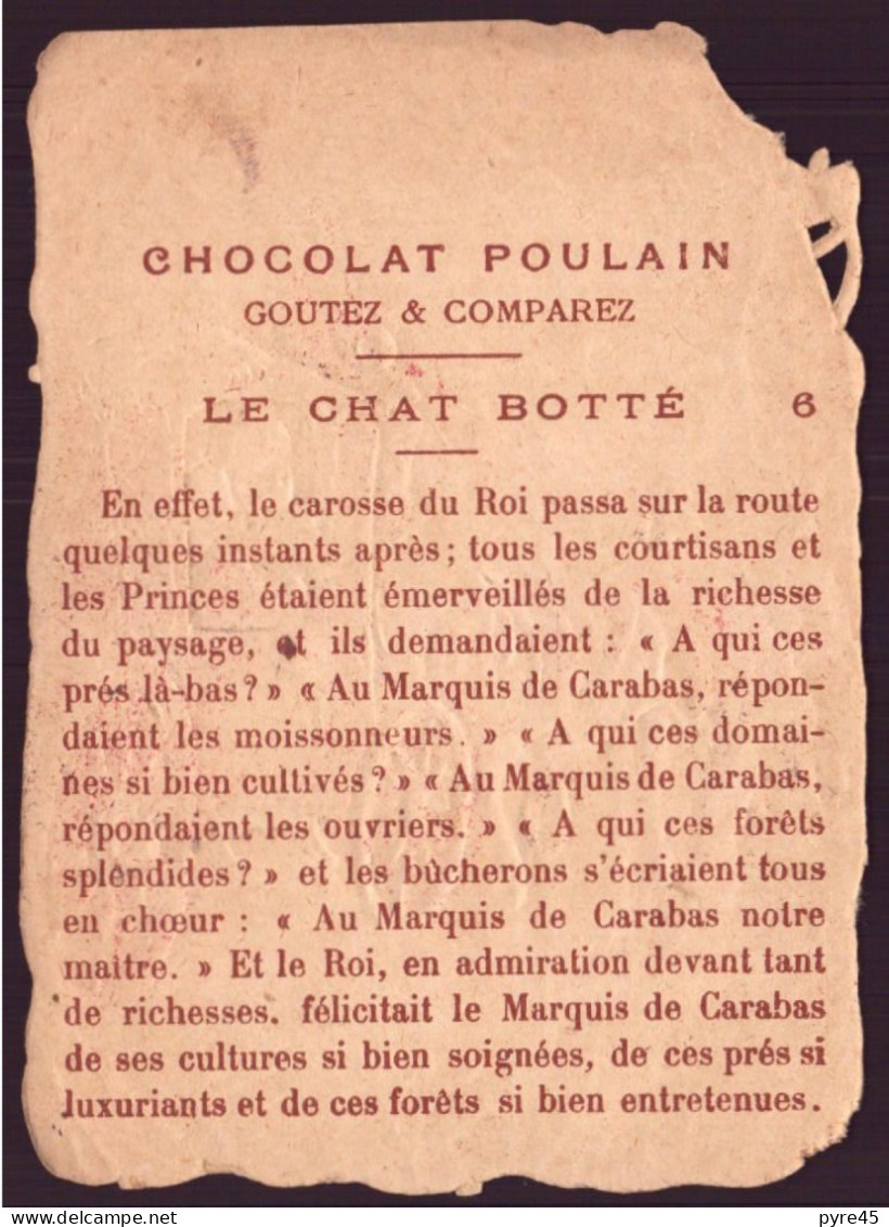 Chromo ( 12.5 X 9 Cm ) " Chocolat Poulain " Le Chat Botté, 6 - Poulain