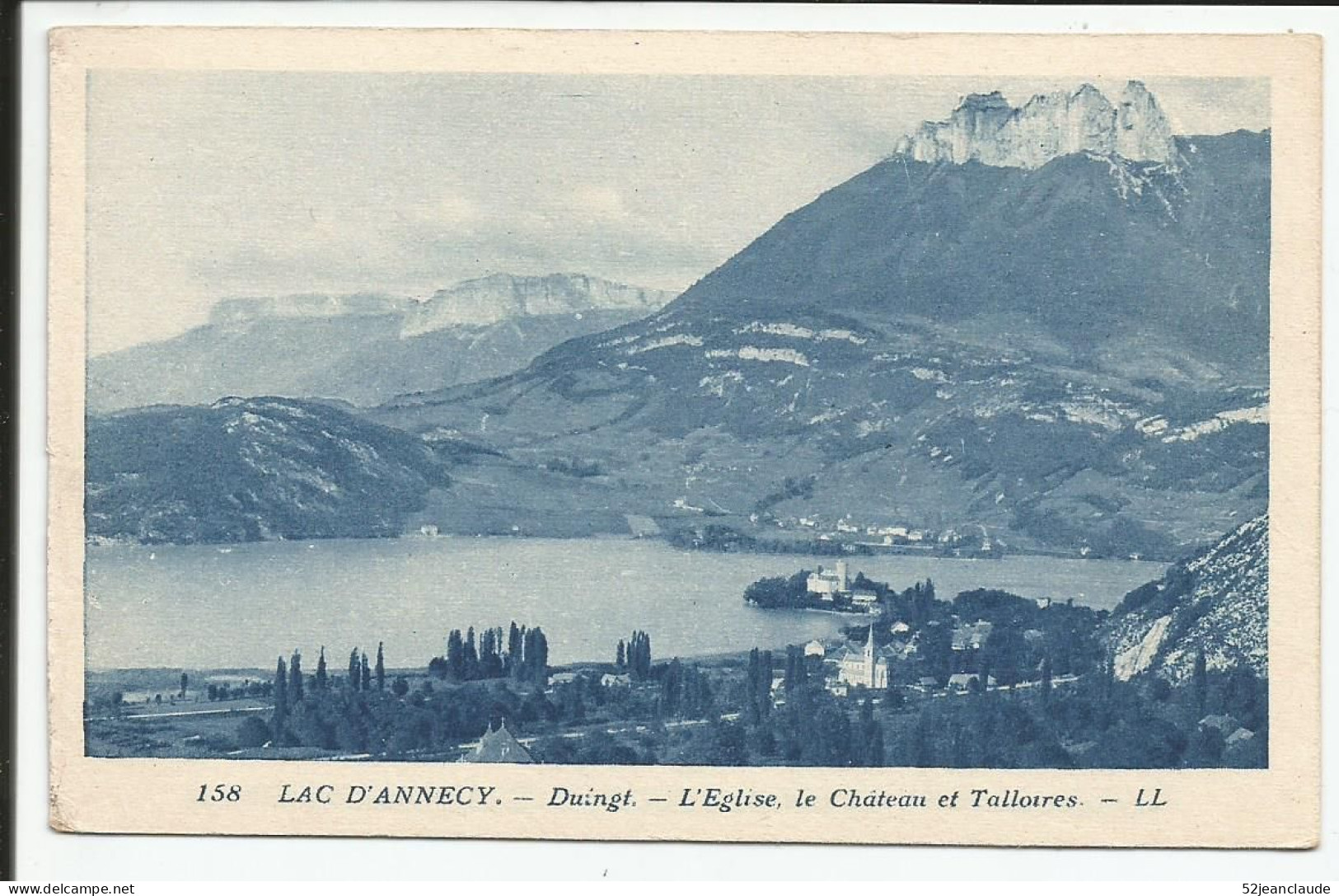 Lac D'Annecy Duingt L'Eglise Le Château Et Talloires   1930     N° 158 - Talloires