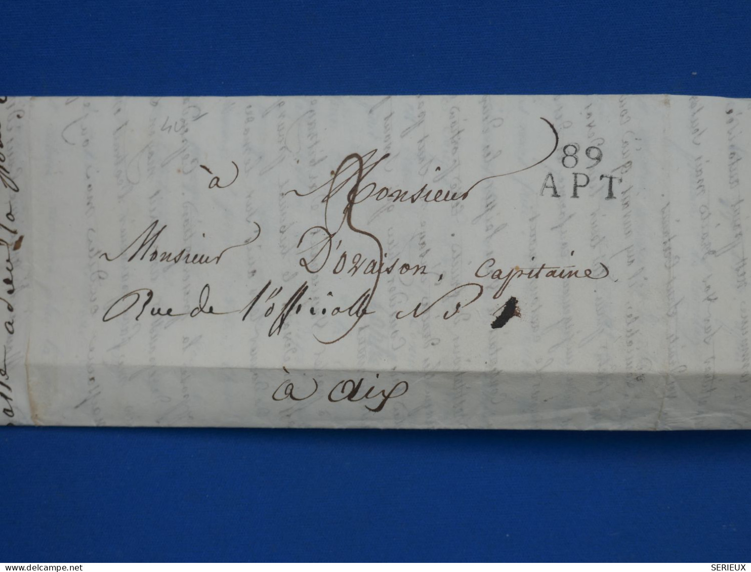 DO19 FRANCE  LETTRE ASSEZ RARE   1826 PETIT BUREAU APT A AIX   +AFF. INTERESSANT++ - 1801-1848: Précurseurs XIX