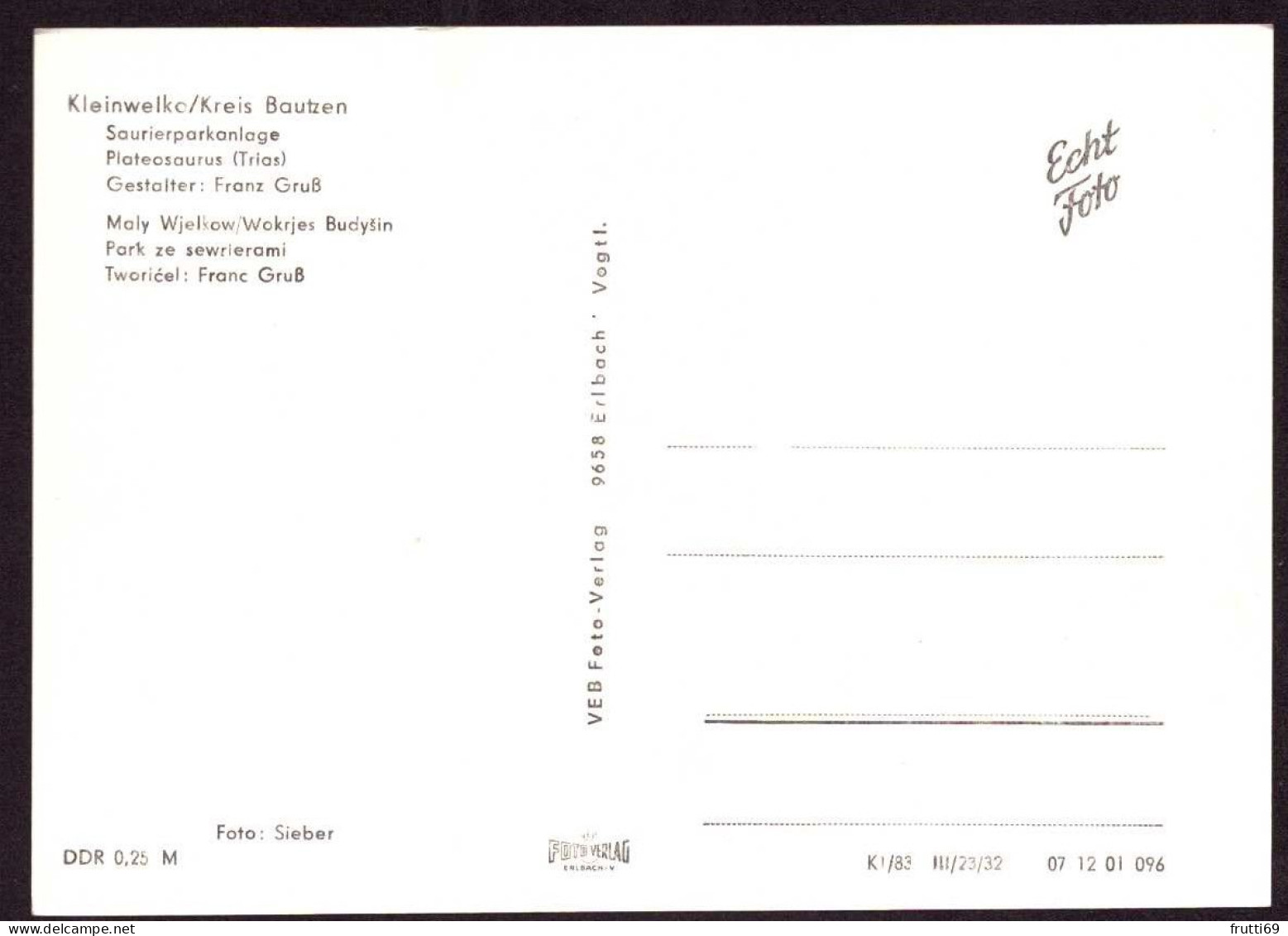 AK 211989 DINOSAUR / DINOSAURIER - Kleinwelka - Saurierparkanlage - Plateosaus / Trias - Other & Unclassified