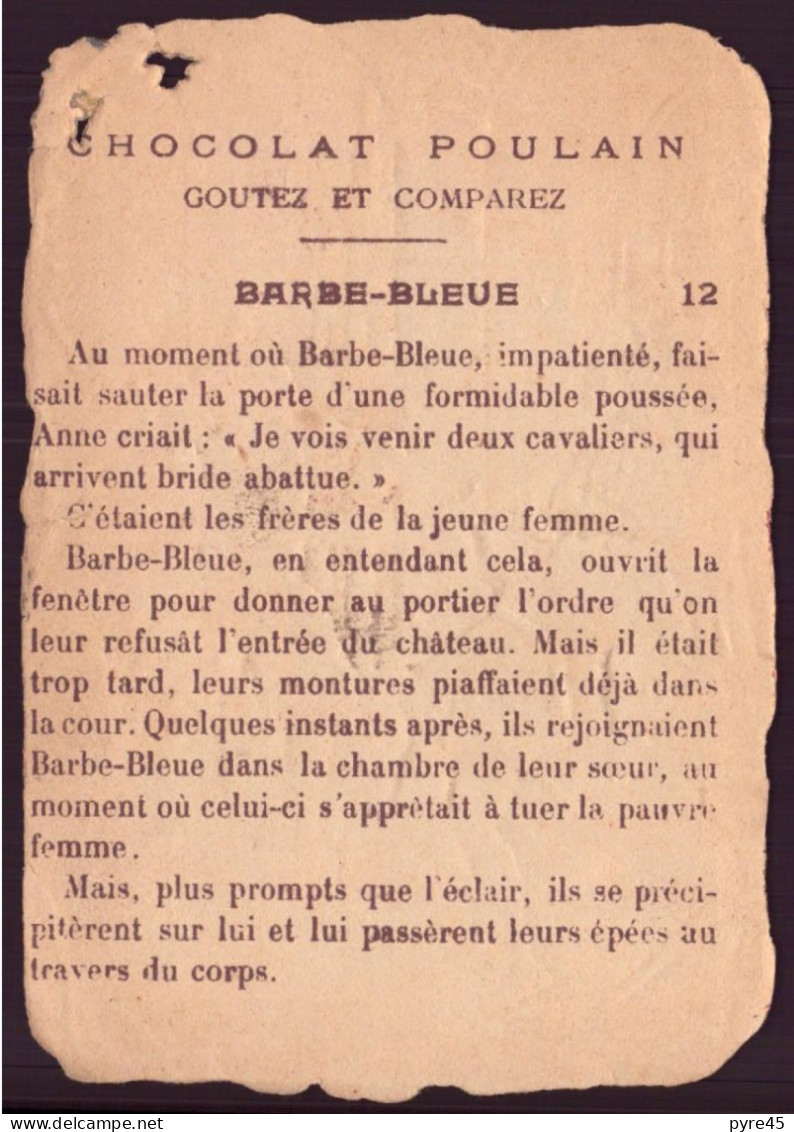 Chromo ( 13 X 9 Cm ) " Chocolat Poulain " Barbe Bleue, 12 - Poulain