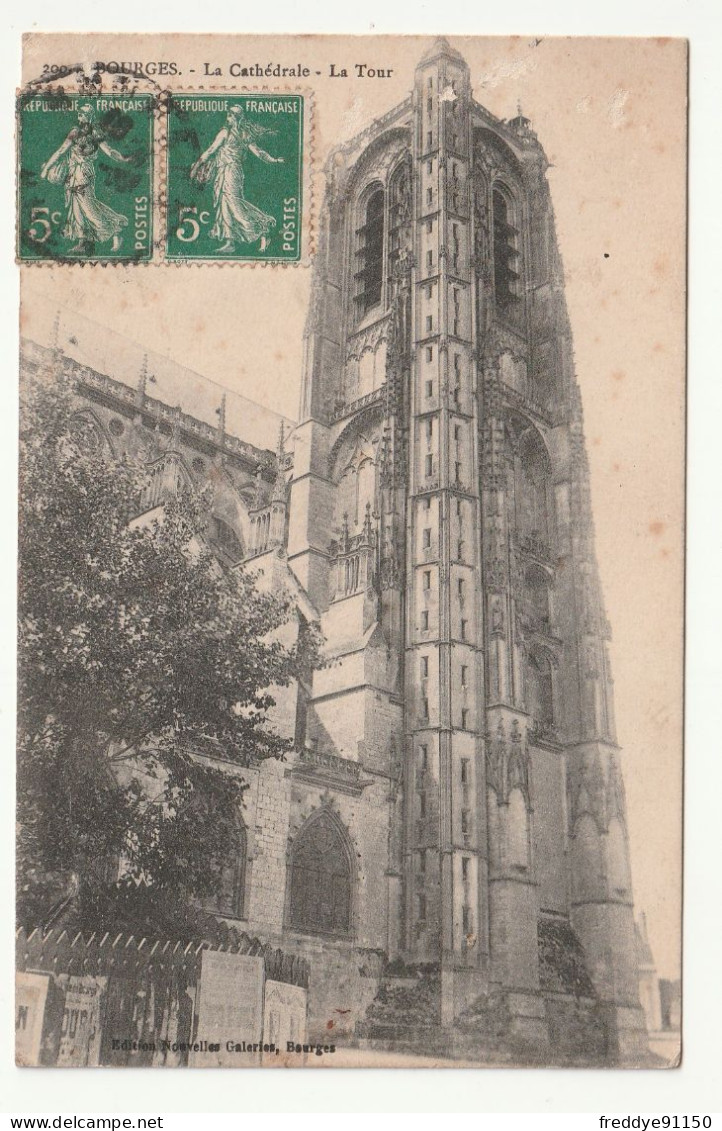 18 . Bourges .  La Cathédrale . La Tour . 1912 - Bourges