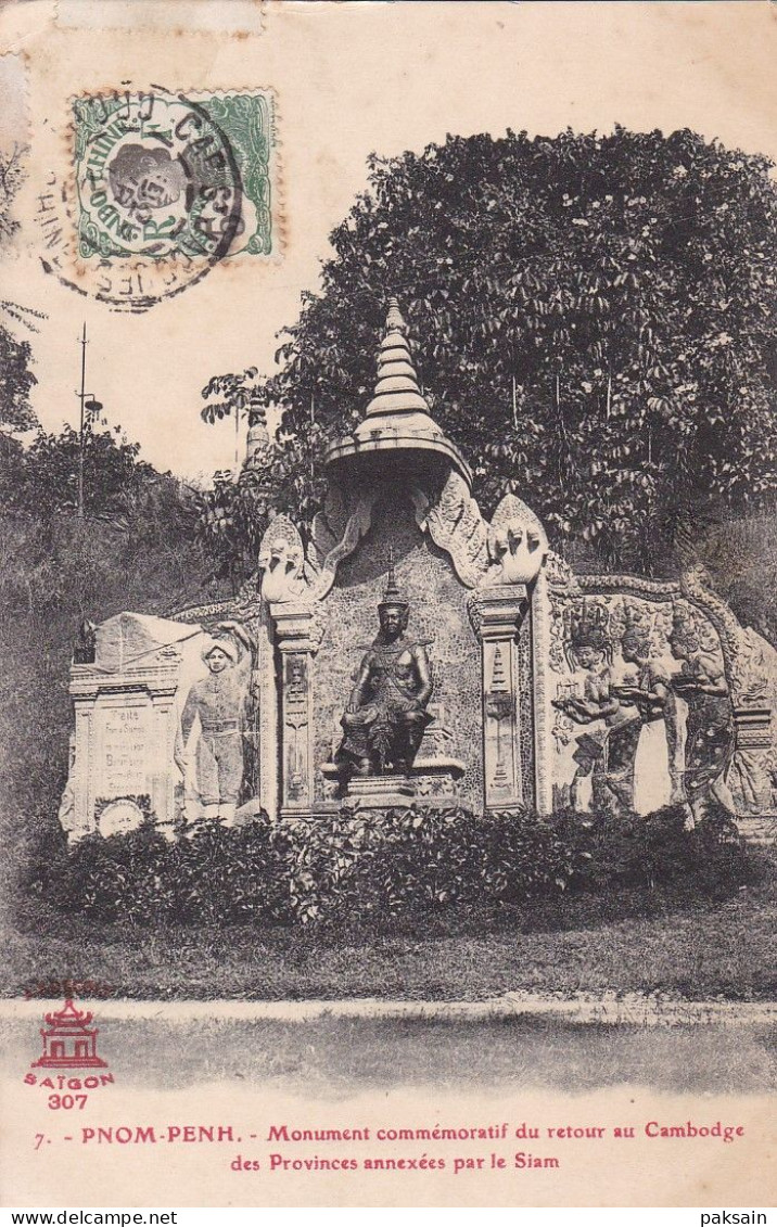 Pnom-Penh - Monument Commémoratif Du Retour Au Cambodge Des Provinces Annexées Par Le SIAM Indochine Cambodia Thailande - Cambodge