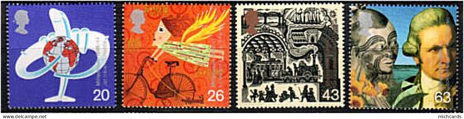 191 GRANDE BRETAGNE 1999 - Yvert 2070/73 - Millenaire (II) Les Voyageurs - Neuf ** (MNH) Sans Charniere - Unused Stamps