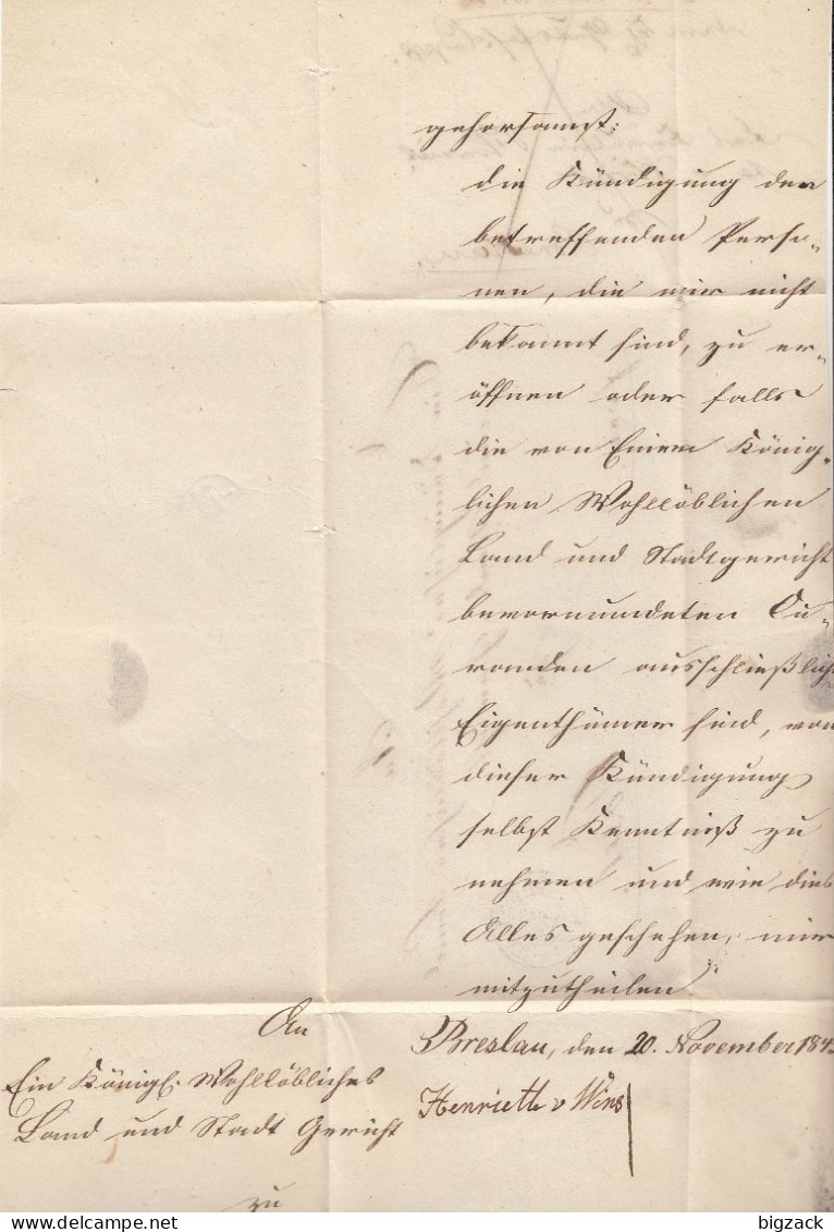 Brief K2 Breslau 3.12.(1849) Gel. Nach Cosel Mit Inhalt - Vorphilatelie