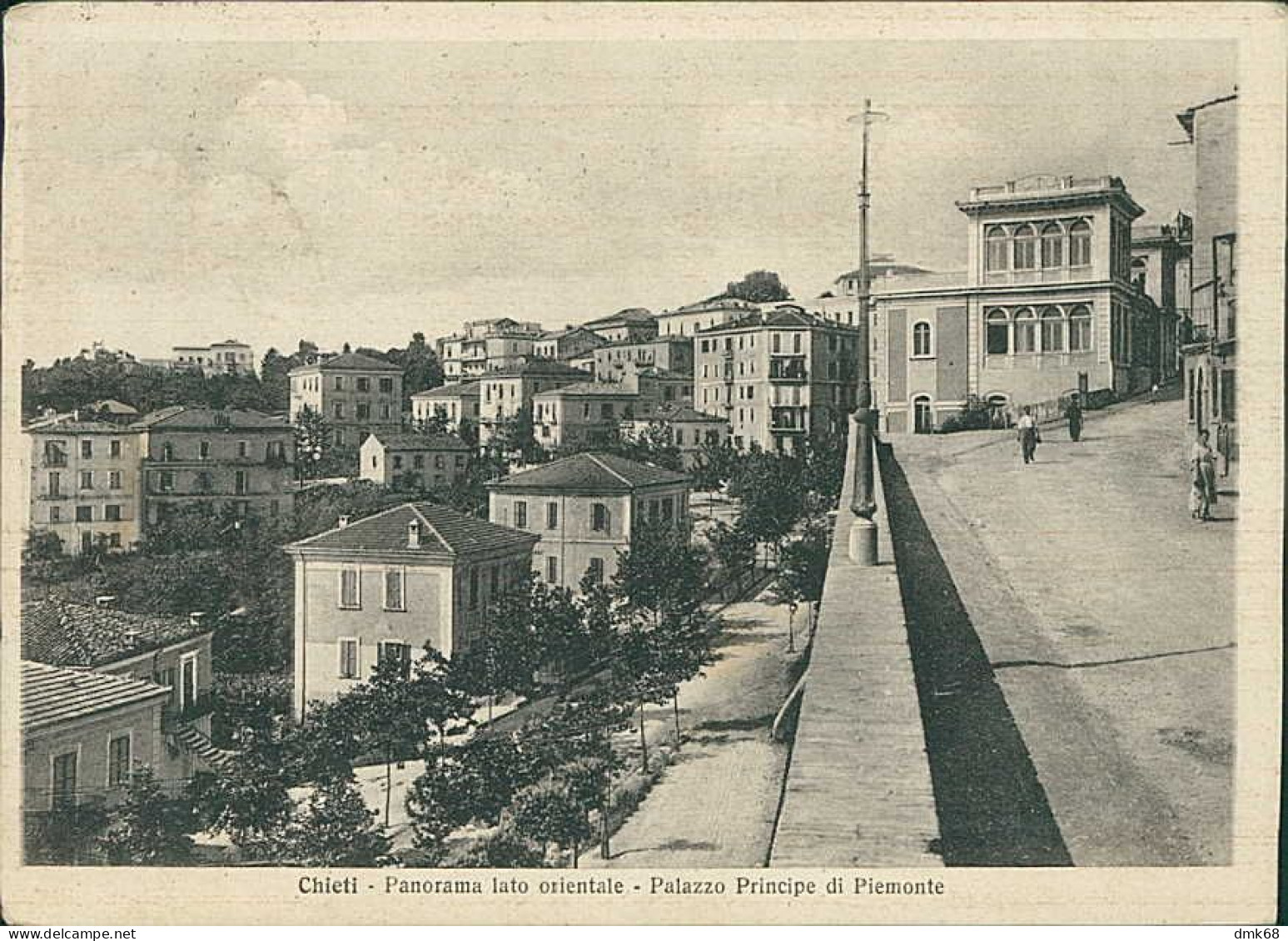 CHIETI - PANORAMA LATO ORIENTALE - PALAZZO PRINCIPE DI PIEMONTE - EDIZIONE DESIDERIO - SPEDITA 1943 (20739) - Chieti