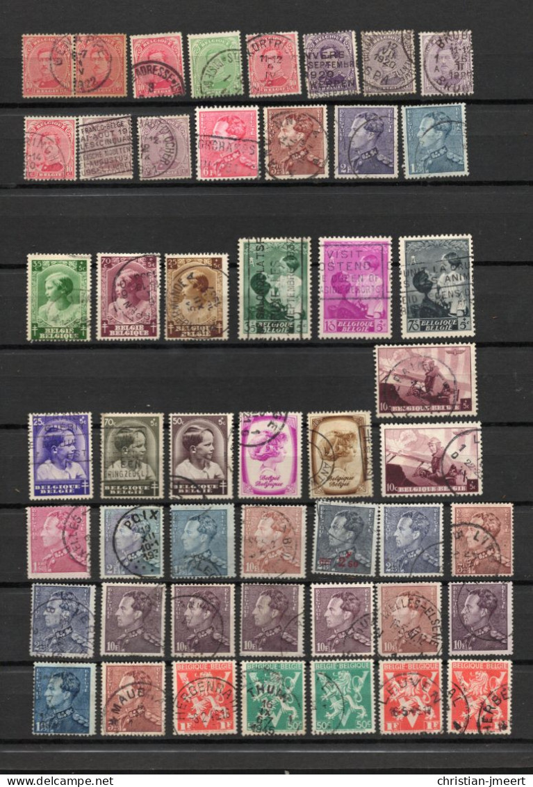 Belgique  Lot Pour Recherches 76 Timbres - Collections