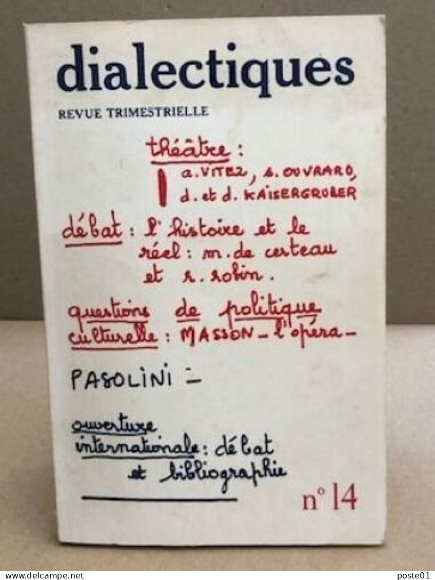 Revue Trimestrielle Dialectiques N° 14 - Kunst