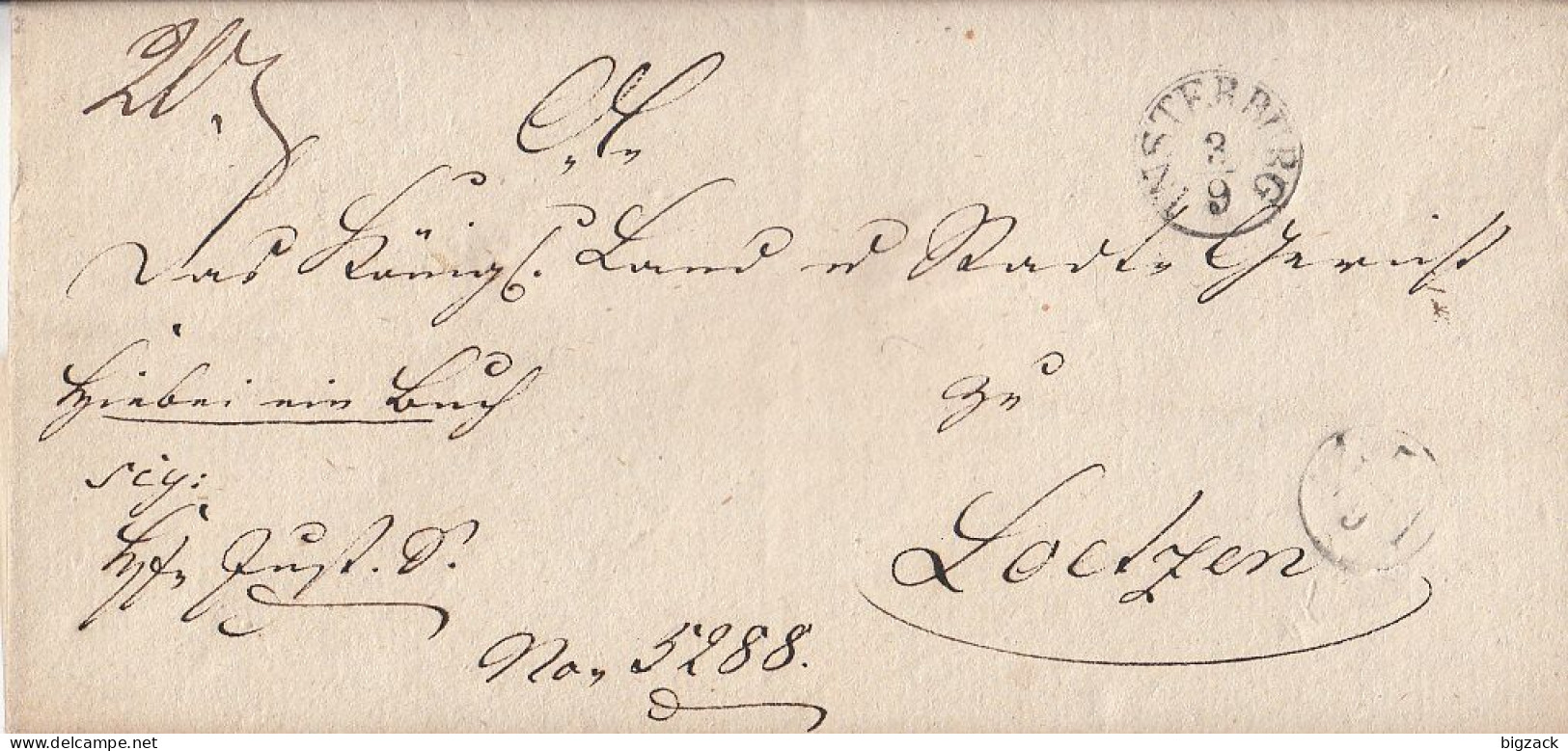 Brief K1 Insterburg 3.9.(1833) Gel. Nach Loetzen Mit Inhalt - Vorphilatelie