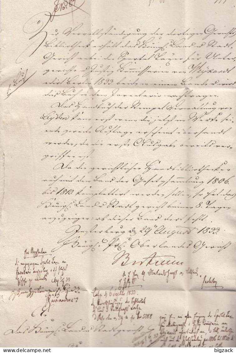 Brief K1 Insterburg 3.9.(1833) Gel. Nach Loetzen Mit Inhalt - Prephilately