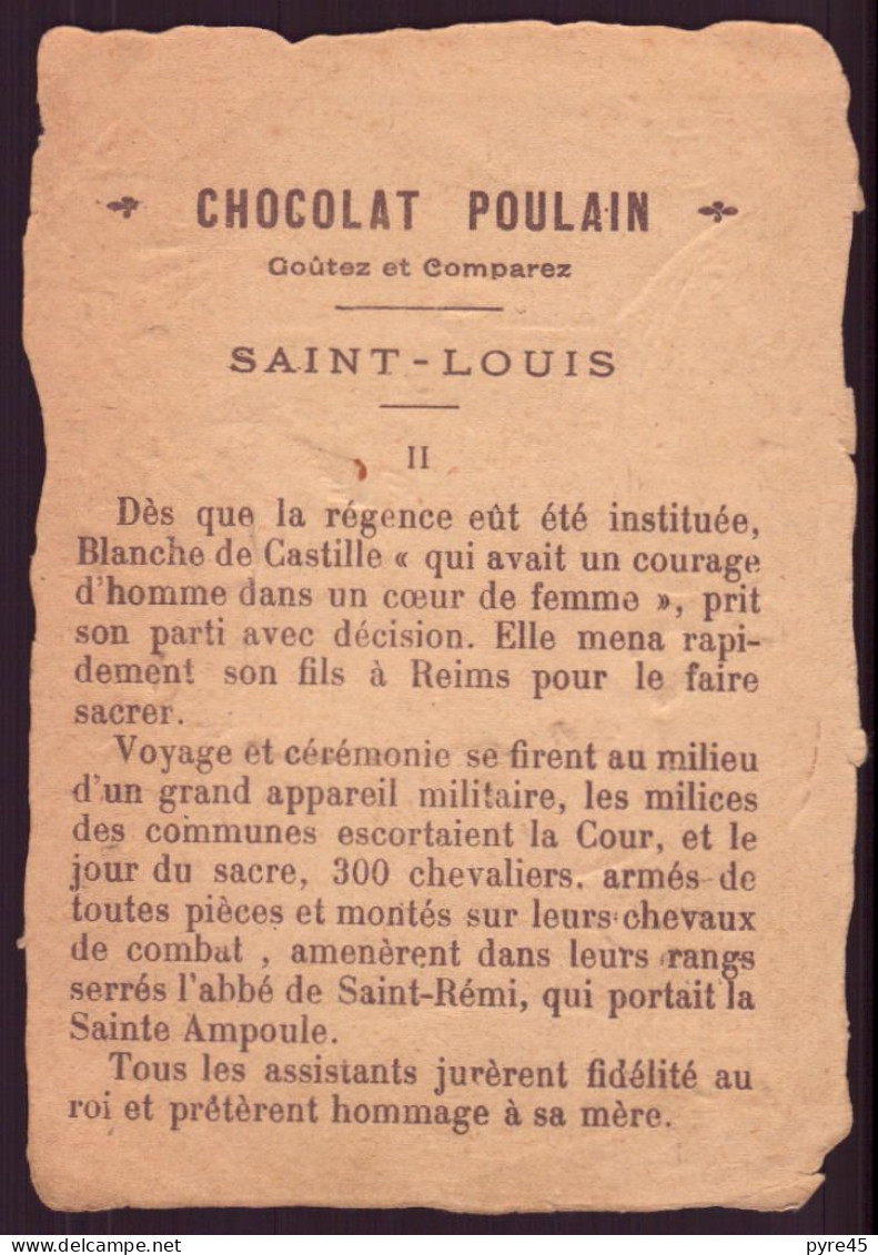 Chromo ( 12.5 X 8.5 Cm ) " Chocolat Poulain " Histoire De Louis IX, Saint Louis, 2 - Poulain