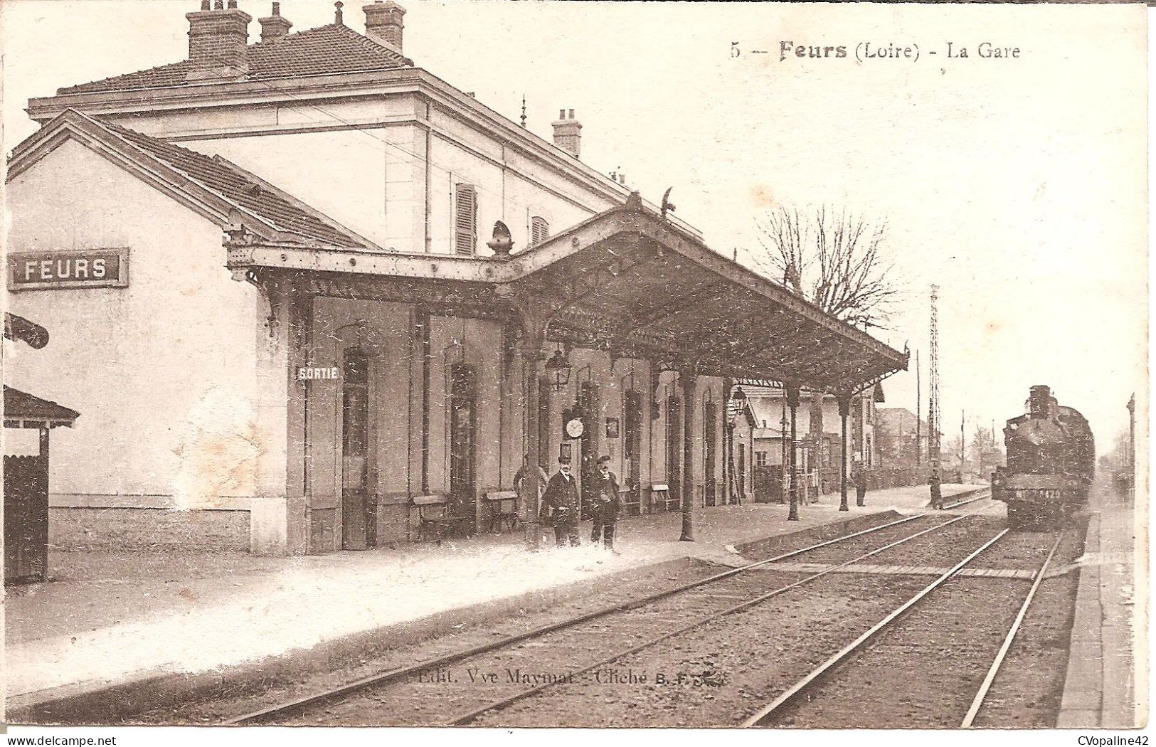 FEURS (42) La Gare Avec Le Train - Feurs