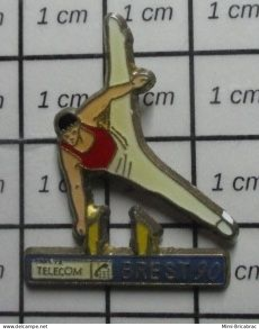 711e Pin's Pins / Beau Et Rare / THEME : SPORTS / GYMNASTIQUE MASCULINE BREST 90 FRANCE TELECOM - Gymnastics