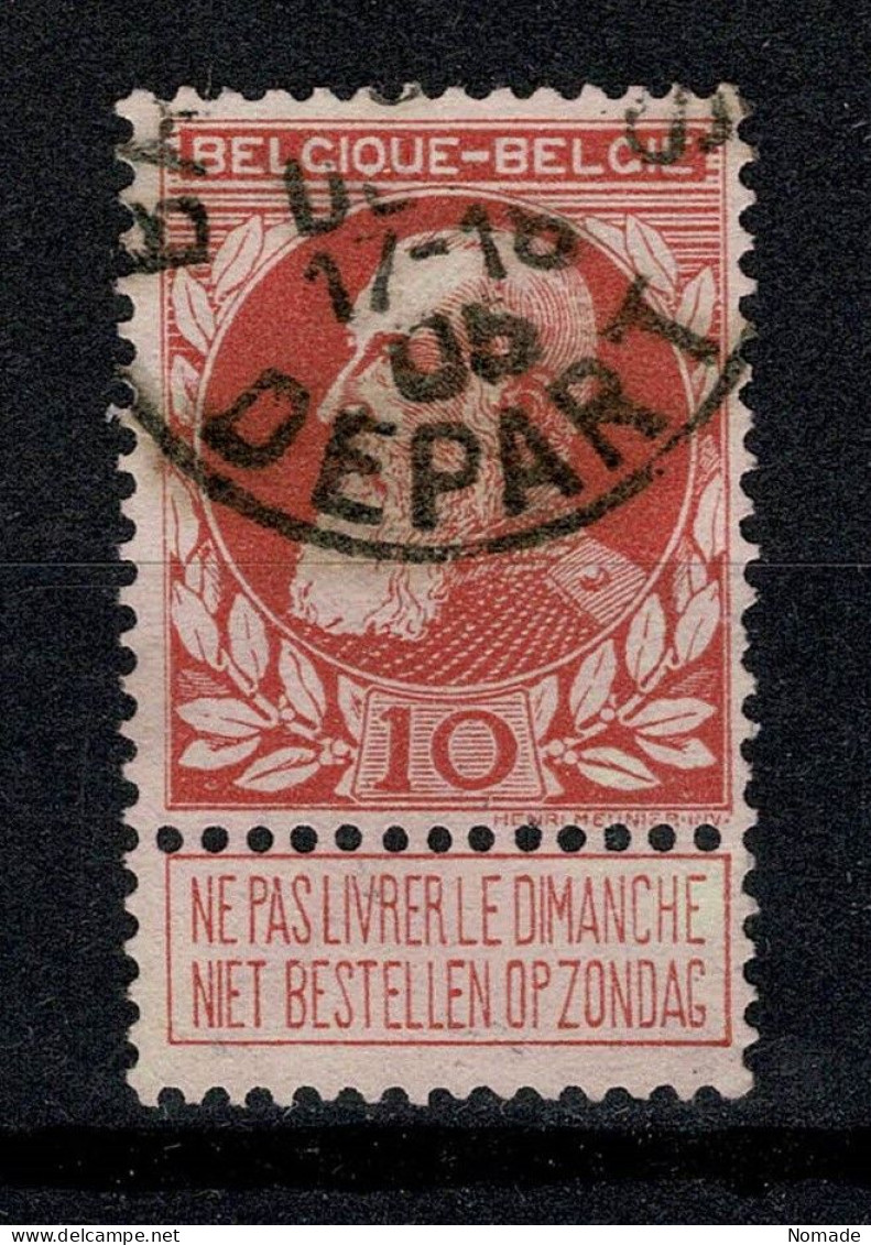 Belgique 1905 COB 74 Belle Oblitération BRUXELLES DEPART - 1905 Grosse Barbe