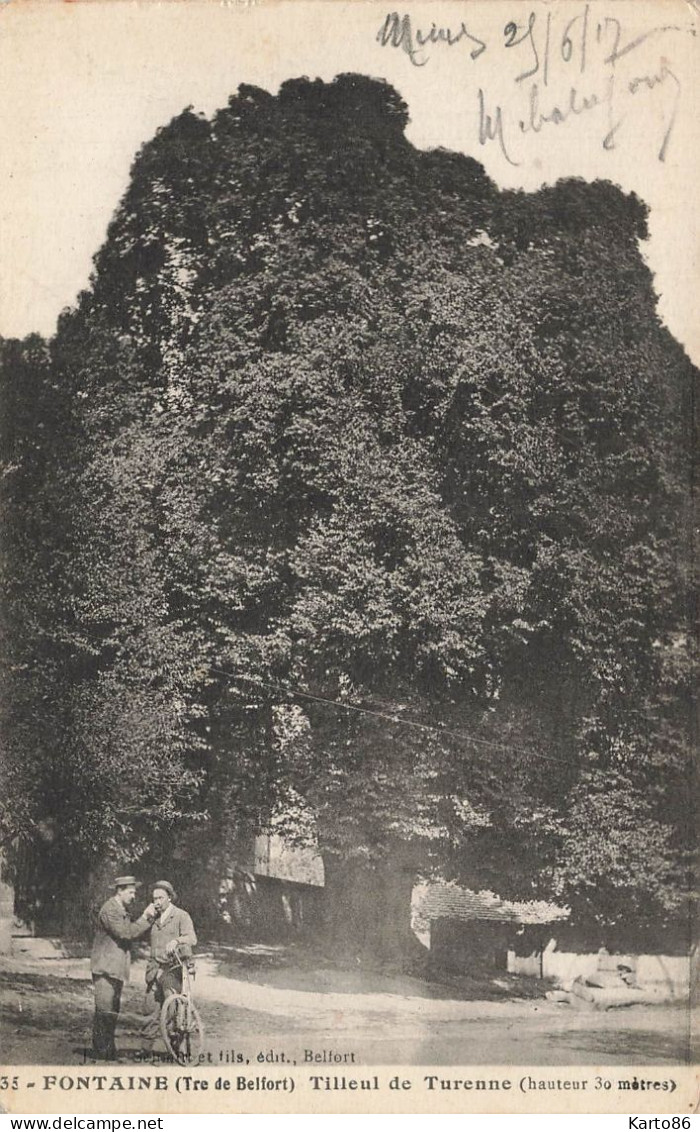 Fontaine * Place Et Tilleul De Turenne * Arbre Arbres Tree Trees Villageois - Fontaine