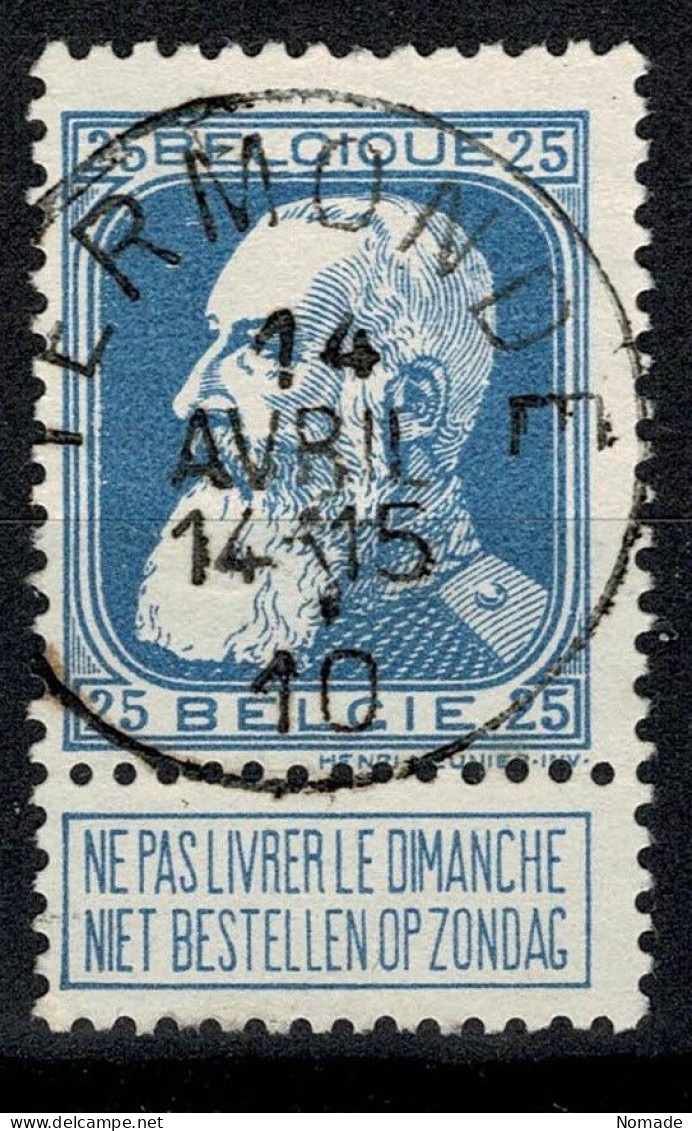 Belgique 1909 COB 76 Belle Oblitération TERMONDE (centrale - Concours) - 1905 Grosse Barbe