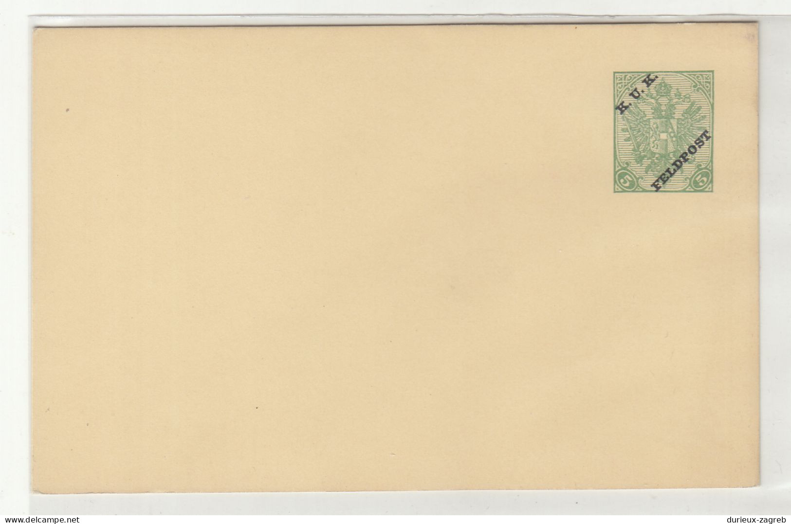 Austria K.u.k. Occupation Of Bosnia Postal Stationery Postcard Overprinted K.u.k. Feldpost Not Posted  B240510 - Briefkaarten