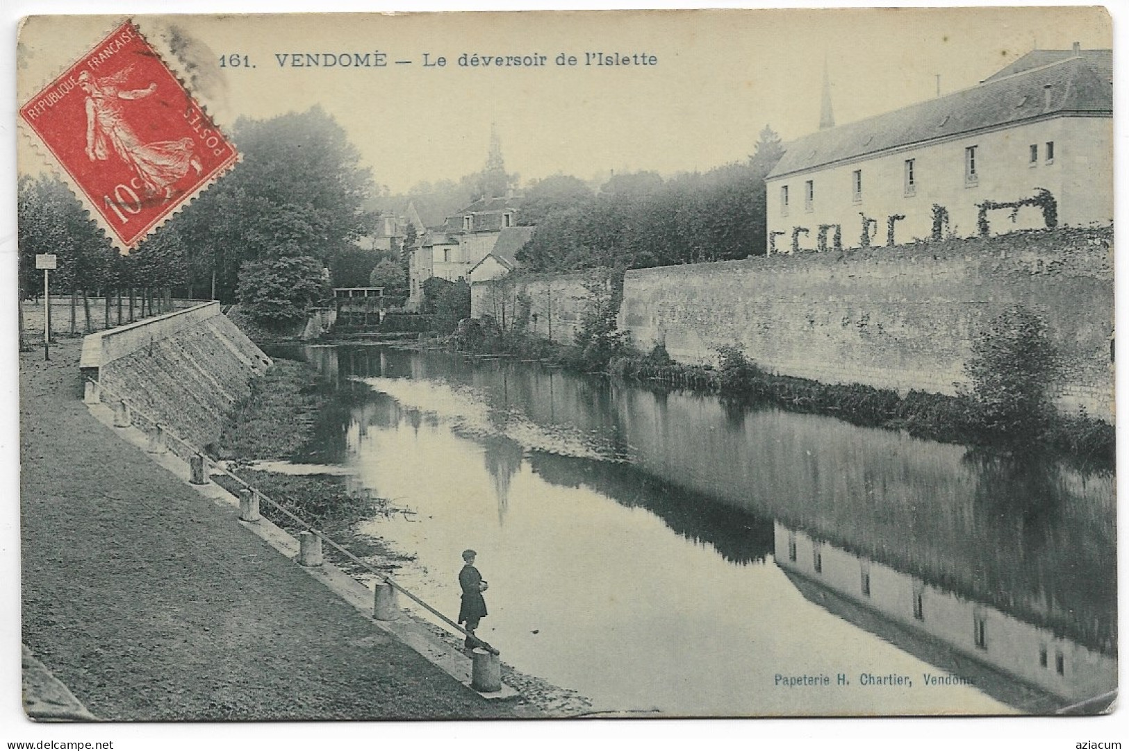 VENDOME - Le Déversoir De L'Islette ( Carte Glacée Bleutée ) - Vendome