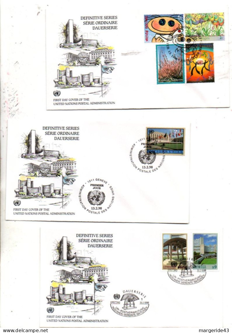 NATIONS UNIES LOT DE 25 FDC - Lots & Kiloware (mixtures) - Max. 999 Stamps