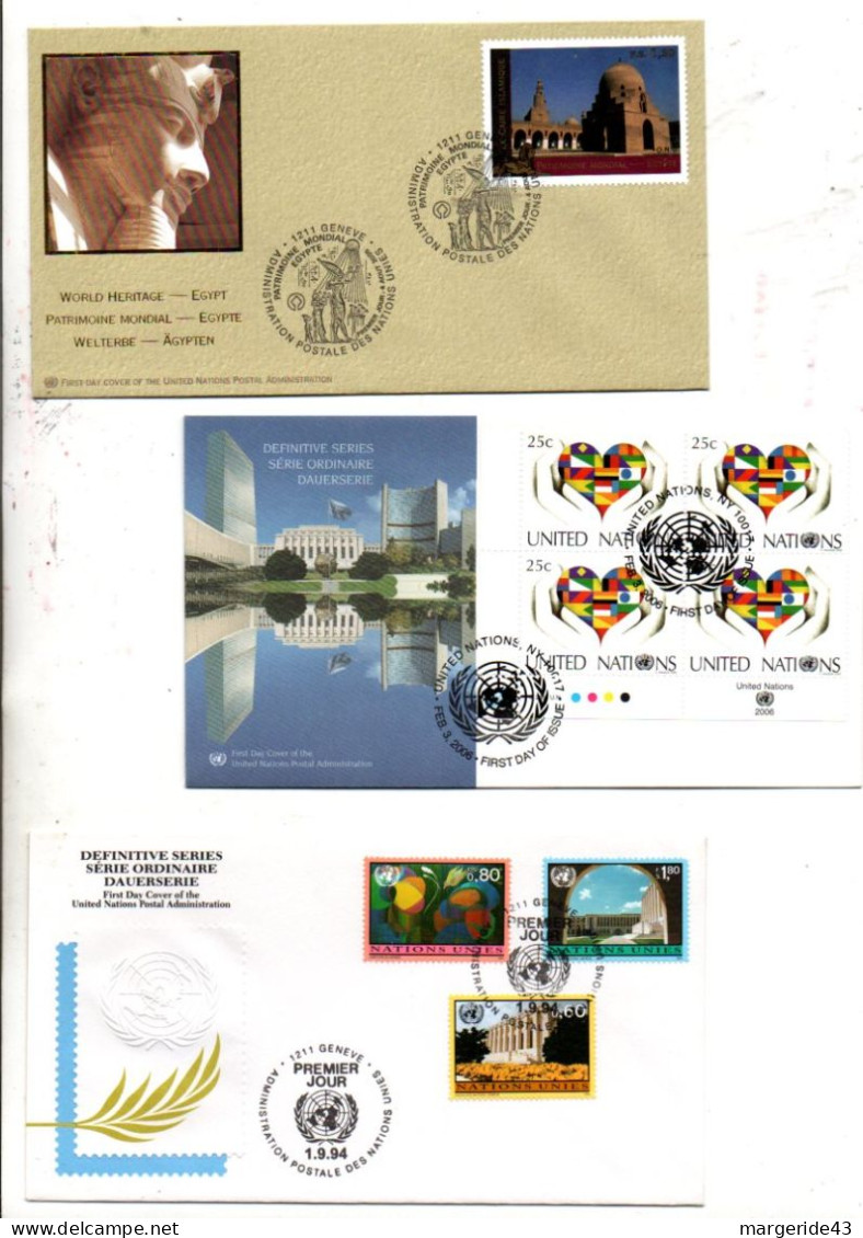 NATIONS UNIES LOT DE 25 FDC