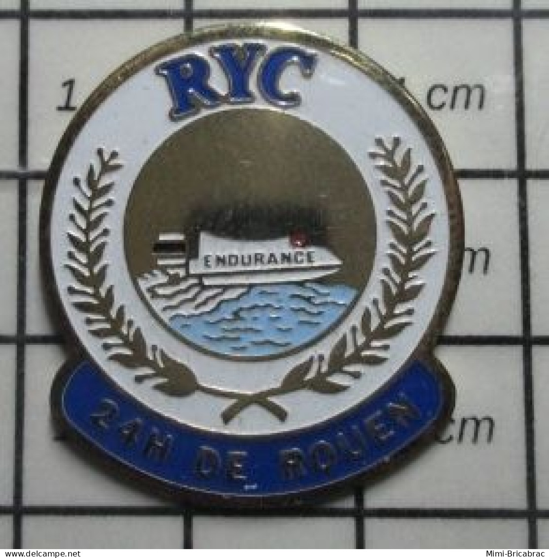 1519 Pin's Pins : BEAU ET RARE : BATEAUX / HORS-BORD 24 H ENDURANCE RYC ROUEN - Boats