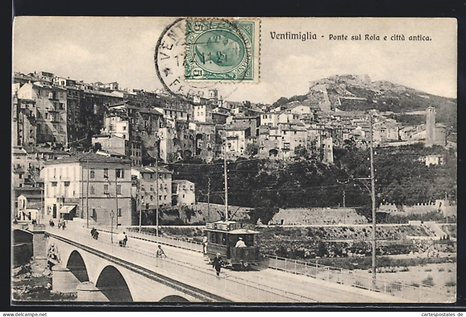 AK Ventimiglia, Ponte Sul Roia E Città Antica, Tram, Strassenbahn  - Tram