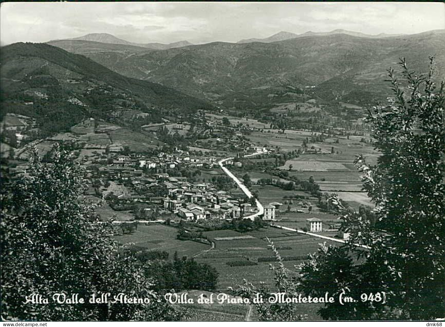 MONTEREALE  ( L'AQUILA ) L'ALTA VALLE DELL'ATERNO - VILLA DEL PIANO DI MONTEREALE - ED. RUGGIERI - SPEDITA 1954 (20742) - L'Aquila