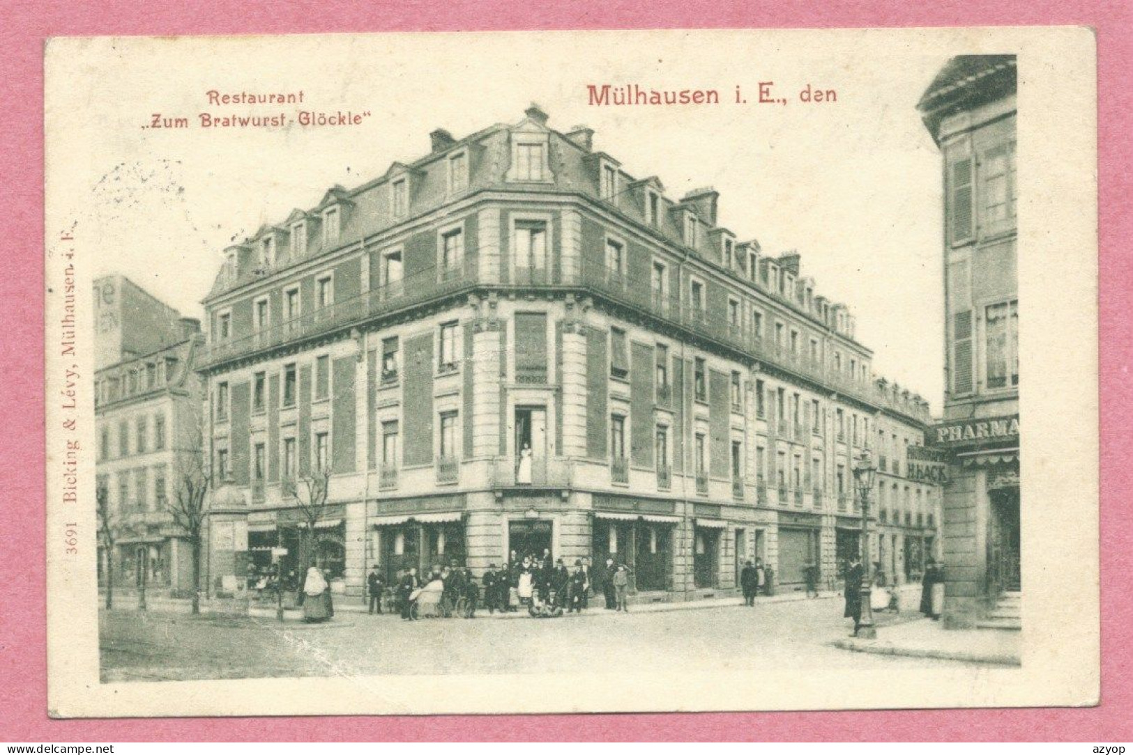 68 - MÜLHAUSEN - MULHOUSE - Restaurant Zum Bratwurst Glöckle - Feldpost - Guerre 14/18 - Mulhouse