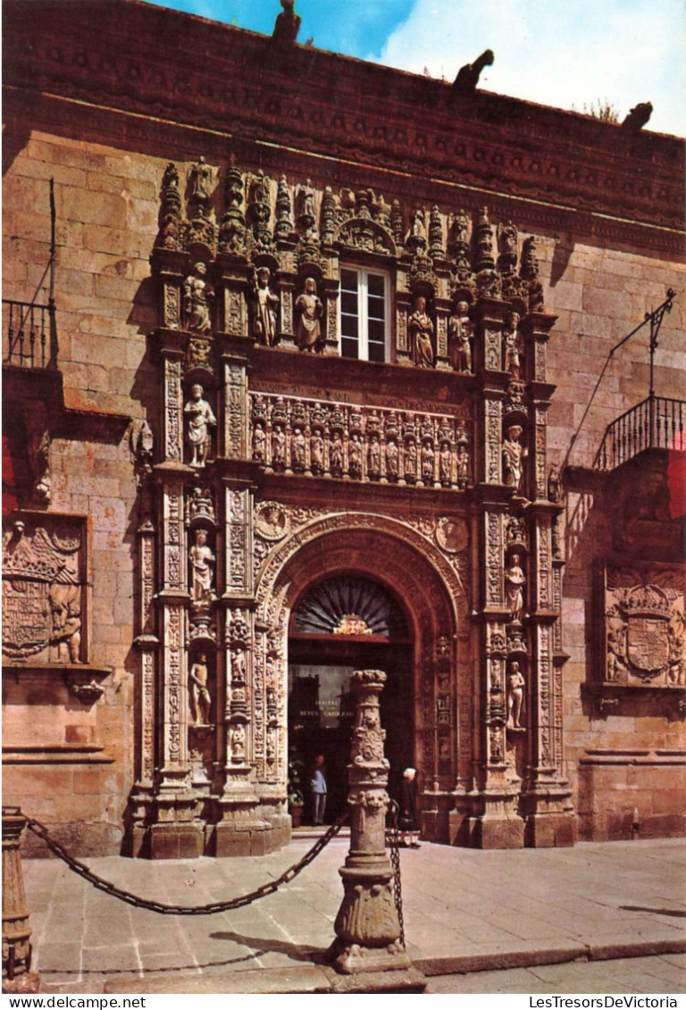 ESPAGNE - Santiago De Compostela - Hostal De Los Reyes Catolicos - Puerta Principal - Carte Postale - Santiago De Compostela