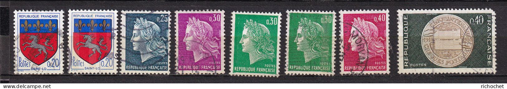 France 1510 + 1510c + 1535 + 1536 + 1536 A + 1536 B + 1542 + 1611 B ° - Used Stamps