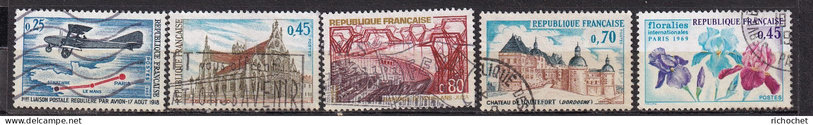 France 1565 + 1582 + 1583 + 1596 + 1597 ° - Used Stamps