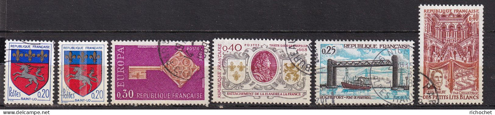 France 1510 + 1510c + 1556 + 1563 + 1564 + 1575 ° - Used Stamps