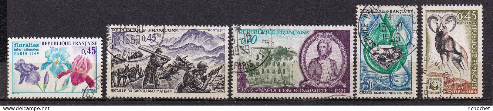 France 1597 + 1601 + 1610 + 1612 + 1613 ° - Used Stamps