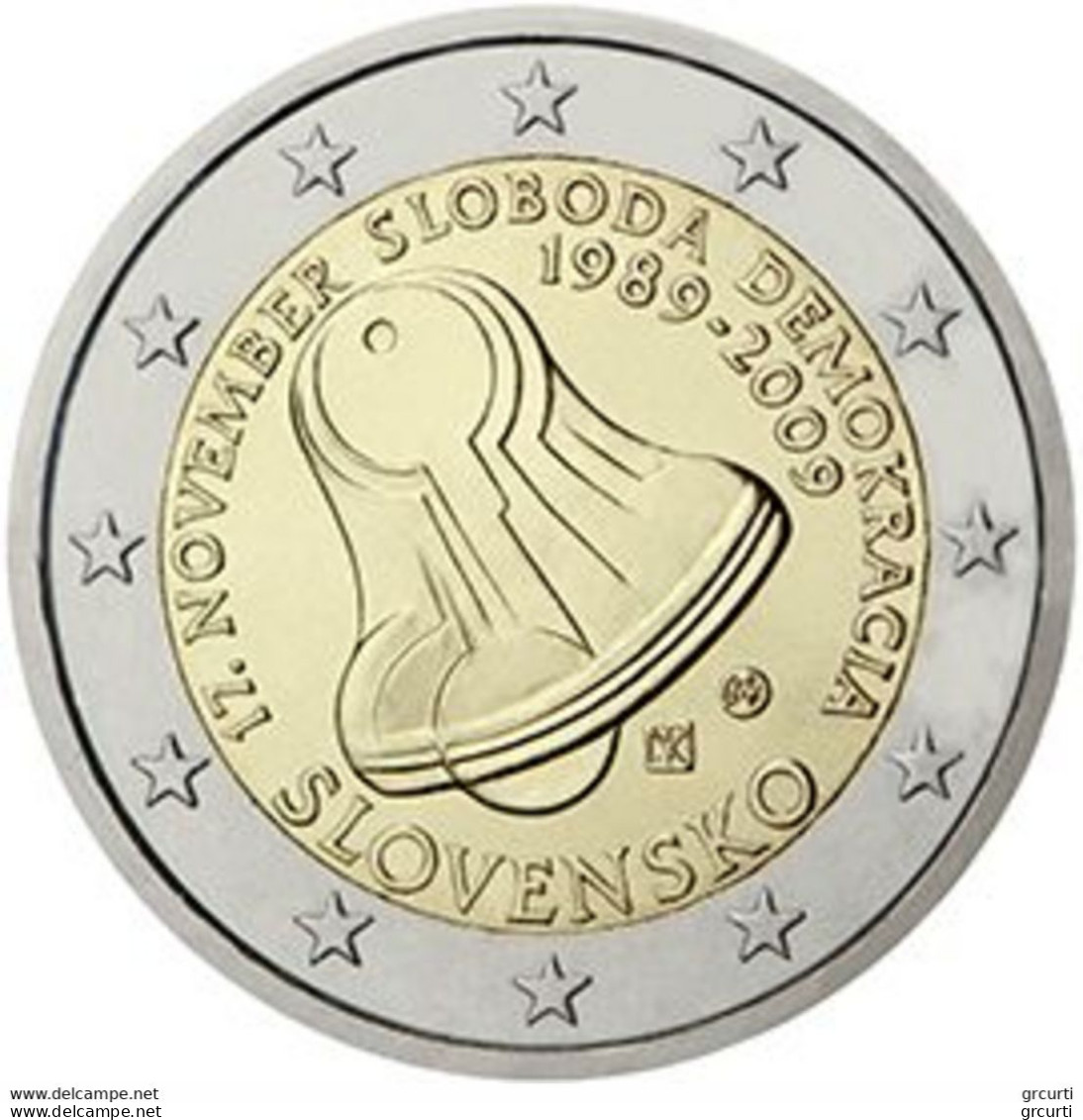 Slovacchia - 2 Euro 2009 - 20º Rivoluzione Di Velluto - KM# 106 - Rotolino 25 Monete - Slowakei